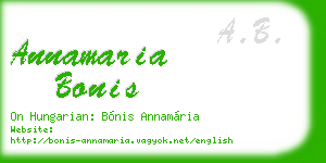 annamaria bonis business card