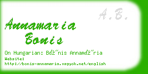 annamaria bonis business card